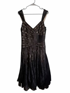 JS Collections Black Lace Dress